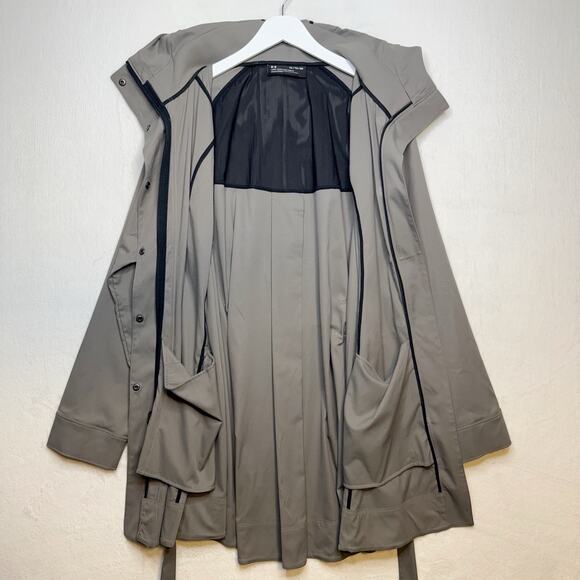 UNDER ARMOUR Misty Copeland Vented Trench Jacket Loose Fit Mink Gray HTF Sz XL - Picture 14 of 16
